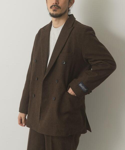 ウール混ダブルブレストジャケット（その他アウター）｜ITEMS