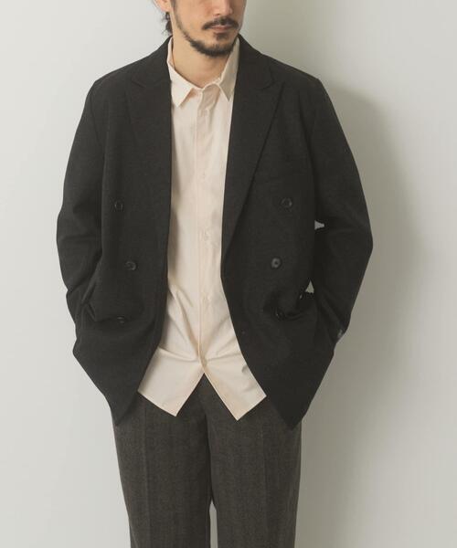 ウール混ダブルブレストジャケット（その他アウター）｜ITEMS