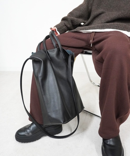 gossara（ゴサラ）の「裏起毛カーブパンツ（スウェットパンツ・レディース・アイボリー系/ブラウン/スミクロ・FREE）」の6枚目の写真