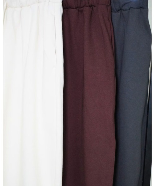 gossara（ゴサラ）の「裏起毛カーブパンツ（スウェットパンツ・レディース・アイボリー系/ブラウン/スミクロ・FREE）」の18枚目の写真