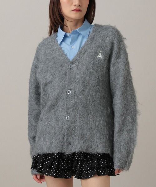 ALAND（エーランド）の「【UNISEX】ALAND／Aロゴシャギーカーディガン（カーディガン/ボレロ・レディース・グレー/ブラウン・LARGE/SMALL）」の6枚目の写真