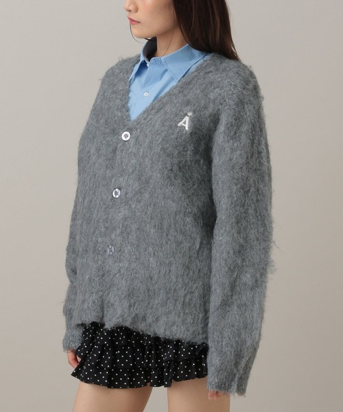 ALAND（エーランド）の「【UNISEX】ALAND／Aロゴシャギーカーディガン（カーディガン/ボレロ・レディース・グレー/ブラウン・LARGE/SMALL）」の7枚目の写真