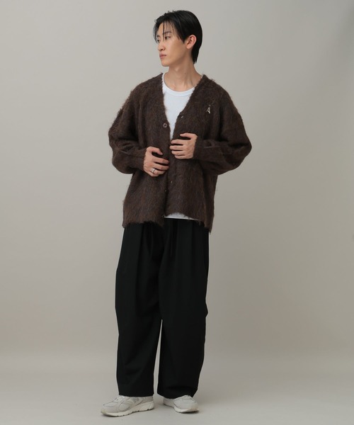 ALAND（エーランド）の「【UNISEX】ALAND／Aロゴシャギーカーディガン（カーディガン/ボレロ・レディース・グレー/ブラウン・LARGE/SMALL）」の8枚目の写真