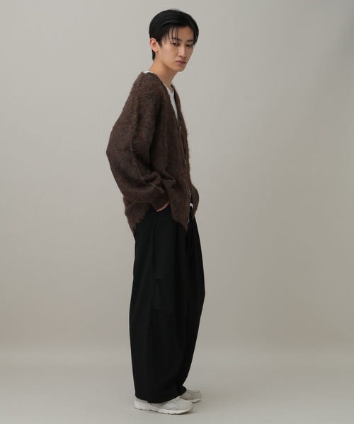 ALAND（エーランド）の「【UNISEX】ALAND／Aロゴシャギーカーディガン（カーディガン/ボレロ・レディース・グレー/ブラウン・LARGE/SMALL）」の9枚目の写真