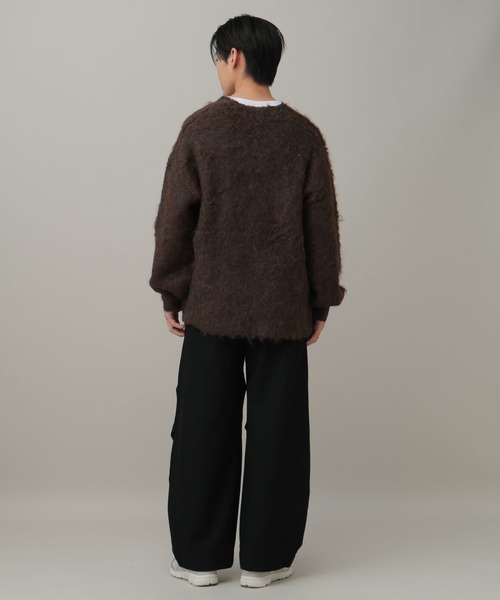 ALAND（エーランド）の「【UNISEX】ALAND／Aロゴシャギーカーディガン（カーディガン/ボレロ・レディース・グレー/ブラウン・LARGE/SMALL）」の10枚目の写真