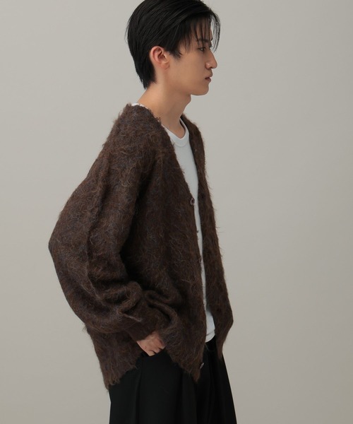 ALAND（エーランド）の「【UNISEX】ALAND／Aロゴシャギーカーディガン（カーディガン/ボレロ・レディース・グレー/ブラウン・LARGE/SMALL）」の11枚目の写真