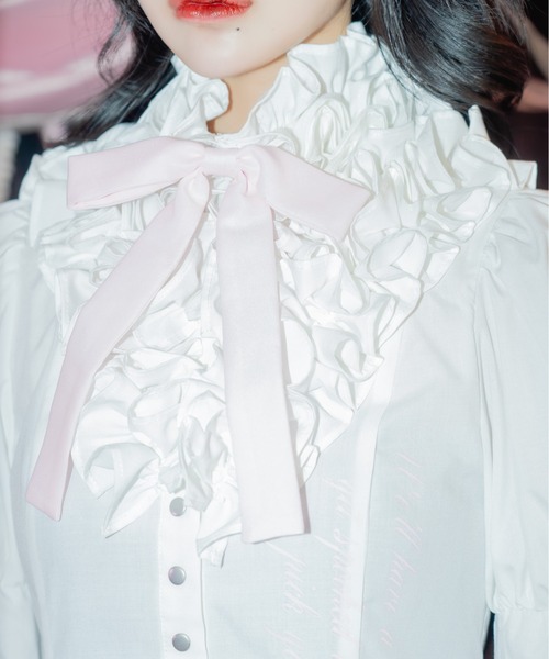 AVENCHUMU(アバンチュウム)の「little angel frill blouse(シャツ/ブラウス・レディース・ホワイト/ブラック・FREE)」の18枚目の写真