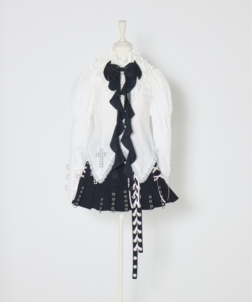AVENCHUMU(アバンチュウム)の「little angel frill blouse(シャツ/ブラウス・レディース・ホワイト/ブラック・FREE)」の10枚目の写真