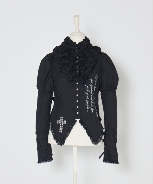 AVENCHUMU(アバンチュウム)の「little angel frill blouse(シャツ/ブラウス・レディース・ホワイト/ブラック・FREE)」の8枚目の写真