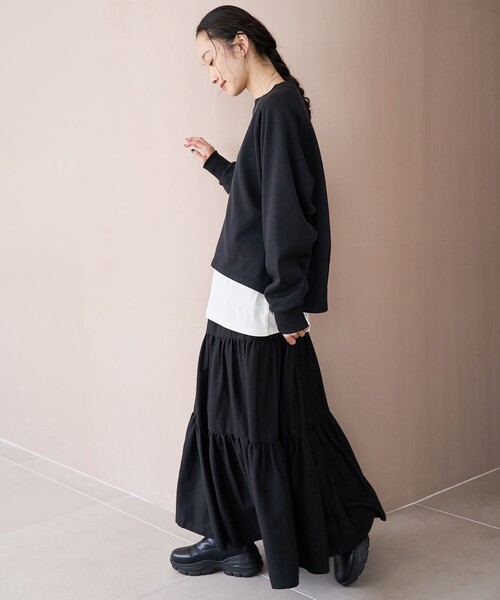 セール】ウールライクガーゼティアードスカート（スカート）｜coen