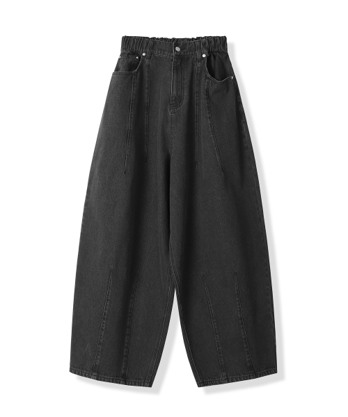 AVANDRESS（アバンドレス ）の「Super Wide Dart Denim Pants BLACK（デニムパンツ・レディース・ブラック・MEDIUM/X-LARGE）」の4枚目の写真