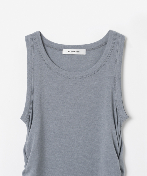 MILLO WOMEN（ミロウーマン）の「ラッフルスリーブレストップ[ブルーグレー]（Tシャツ/カットソー・レディース・その他・FREE）」の4枚目の写真