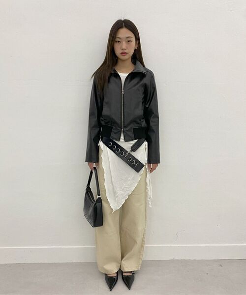 MILLO WOMEN（ミロウーマン）の「ラッフルスリーブレストップ[ブルーグレー]（Tシャツ/カットソー・レディース・その他・FREE）」の9枚目の写真