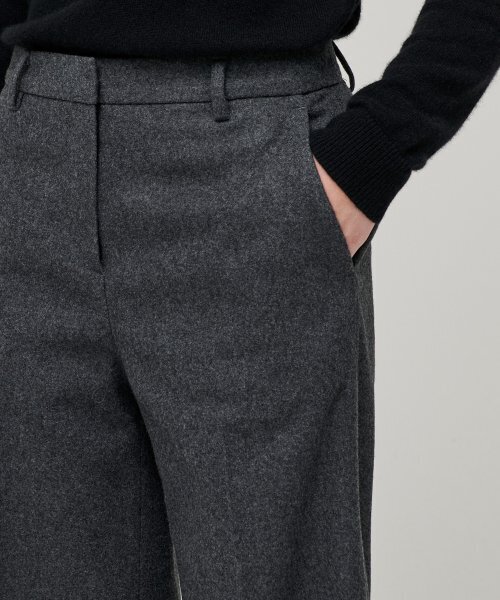 MUSINSA STANDARD WOMAN（ムシンサスタンダードウーマン）の「ウィメンズウールフランネルワイドスラックス[ミディアムグレー]（スラックス・レディース・その他・30/29/31/24/25/26/27/28）」の4枚目の写真
