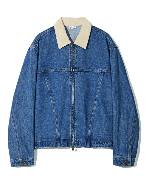 ウォッシュドデニムクロップジャケットライトブルー（デニムジャケット