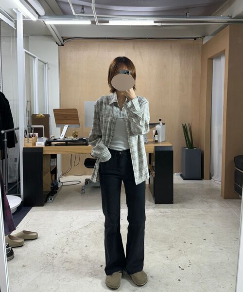 TRIP LE SENS(トリップ ル センス)の「ソフトアンドマイルドミニマルチェックシャツ_ベージュ(シャツ/ブラウス・メンズ・その他・MEDIUM/X-SMALL/LARGE)」の5枚目の写真