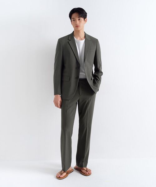 MUSINSA STANDARD（ムシンサスタンダード）の「セミワイド隠しバンディングスラックス[ダスティカーキ]（スラックス・メンズ・その他・40/38/33/26/27/28/29/42/36/34/32/30/31）」の6枚目の写真