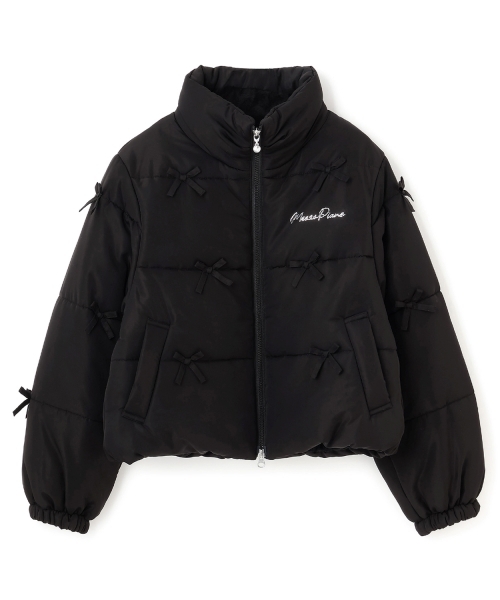 メゾピアノジュニア　猫耳フードフェイクファーパーカーブルゾン　黒　S メゾピアノジュニア 猫耳フードフェイクファーパーカーブルゾン 黒 S