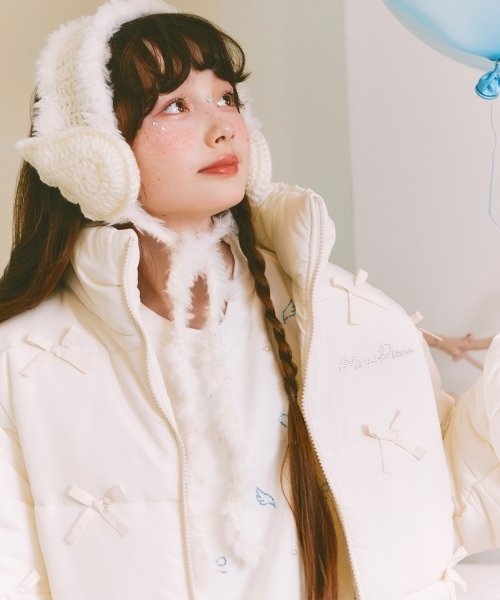 セール】【撥水・蓄熱】ミニリボンパフショートブルゾン（ブルゾン