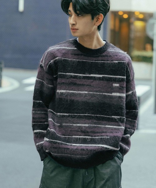 セール】LAND MUSEUM／モヘアボーダーニットプルオーバー（ニット