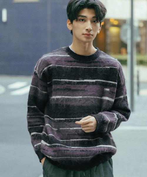 セール】LAND MUSEUM／モヘアボーダーニットプルオーバー（ニット