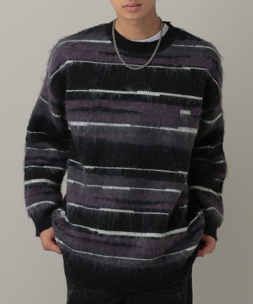 セール】LAND MUSEUM／モヘアボーダーニットプルオーバー（ニット