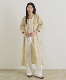 LINGSEOUL（リングソウル）の「voluminous shirring dress-cream（ワンピース）」