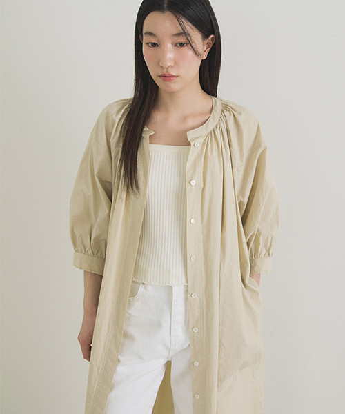 LINGSEOUL(リングソウル)の「voluminous shirring dress-cream(ワンピース・レディース・その他・FREE)」の5枚目の写真