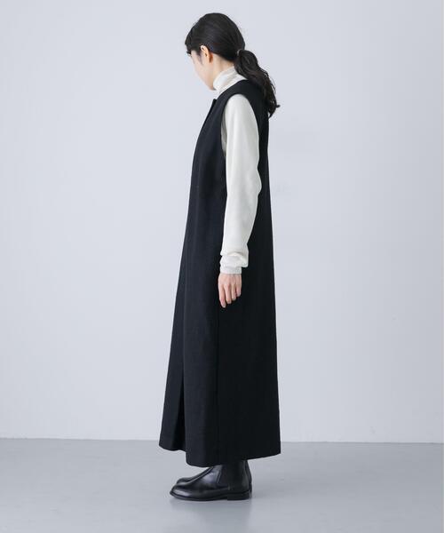 かぐれ（カグレ）の「ウールタックジャンパースカート（ワンピース・レディース・ブラック・FREE）」の7枚目の写真