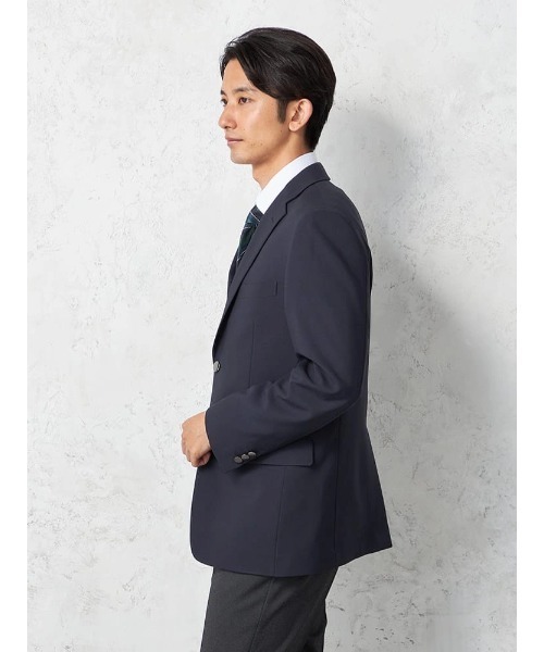 HARUYAMA(ハルヤマ)の「【WEB限定】ジャケット 2つボタン ネイビー 無地 ストレッチ メタルボタン 通年(テーラードジャケット・メンズ・ネイビー・A4/A5/A6/A7/AB4/AB5/AB6/AB7/BB4/BB5/BB6/BB7)」の3枚目の写真