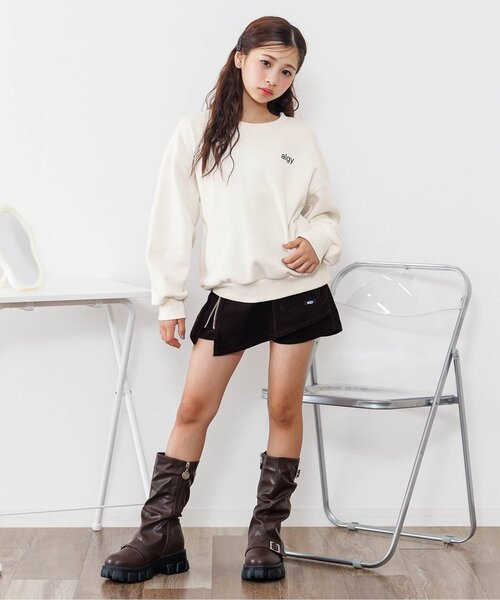 algy（アルジー）の「裏起毛バックワッペントレーナー（スウェット・キッズ・チャコール/ラベンダー/オフホワイト・XX-SMALL/X-SMALL/SMALL/MEDIUM）」の14枚目の写真