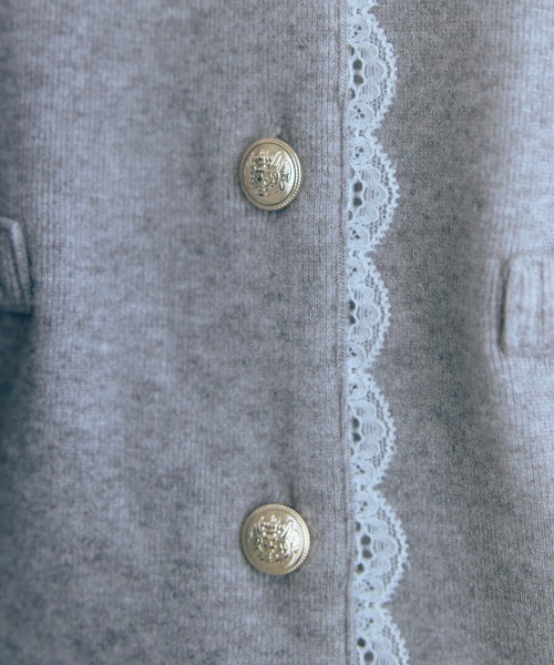 marun（マルン）の「＜大きいサイズ＞金ボタンショート丈カーディガン marun（カーディガン/ボレロ・レディース・ブラック/グレー/ベージュ・L/LL/3L/4L/5L）」の18枚目の写真