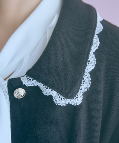 marun（マルン）の「＜大きいサイズ＞金ボタンショート丈カーディガン marun（カーディガン/ボレロ・レディース・ブラック/グレー/ベージュ・L/LL/3L/4L/5L）」の20枚目の写真