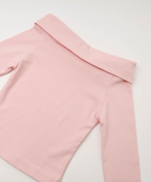 URBAN CHERRY(アーバンチェリー)の「フロントリボンデザインスクエアネックトップス(Tシャツ/カットソー・キッズ・ピンク・110cm/120cm/130cm/140cm)」の9枚目の写真