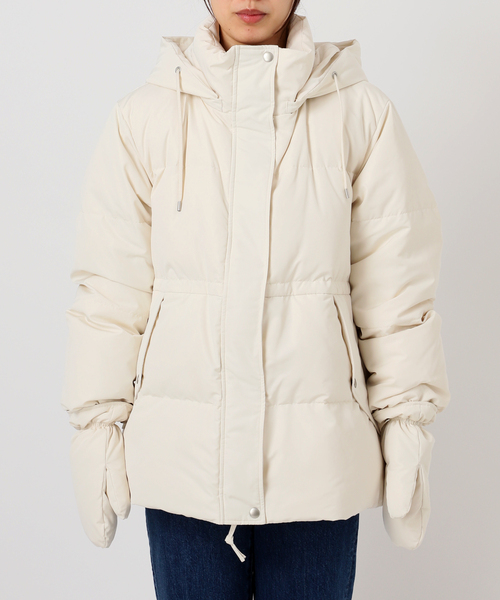 セール】撥水 / 撥油 / フラッフィーフーディミトンダウン（ブルゾン