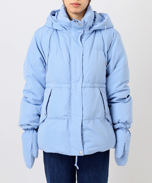 セール】撥水 / 撥油 / フラッフィーフーディミトンダウン（ブルゾン