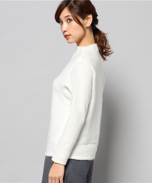 AZUL by moussy（アズールバイマウジー）の「SFL ボトルネックドルマンPO（ニット/セーター・レディース・トップグレー/ネイビー/オフホワイト・LARGE/X-LARGE/SMALL/MEDIUM）」の5枚目の写真