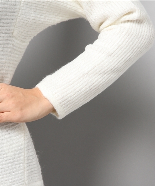 AZUL by moussy（アズールバイマウジー）の「SFL ボトルネックドルマンPO（ニット/セーター・レディース・トップグレー/ネイビー/オフホワイト・LARGE/X-LARGE/SMALL/MEDIUM）」の9枚目の写真