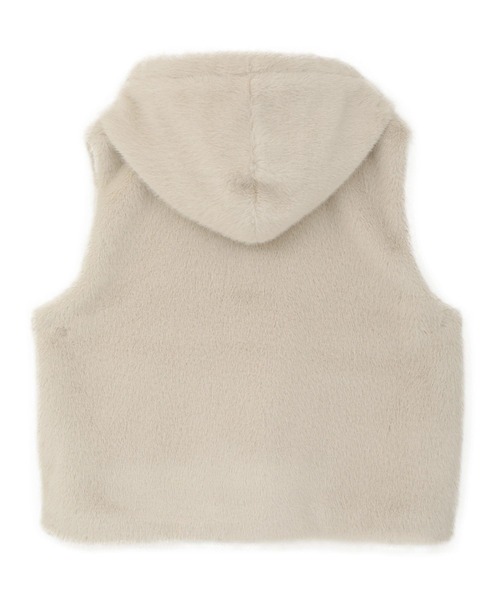 AMERICAN HOLIC（アメリカンホリック）の「フードファーベスト（ベスト・レディース・チャコールグレー/ライトベージュ・M/L）」の16枚目の写真