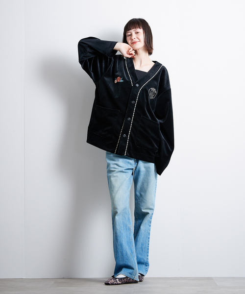 PARIS SAINT-GERMAIN(パリサンジェルマン)の「【Paris Saint-Germain / パリ・サン=ジェルマン】 JP SAKURA FLIGHT CARDIGAN(その他アウター・メンズ・ブラック・LARGE/MEDIUM)」の4枚目の写真