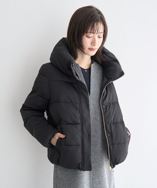 YECCA VECCA(イェッカヴェッカ)の「カチオンジャージーブルゾン(ブルゾン・レディース・グレイッシュベージュ/ブラック・FREE)」の2枚目の写真