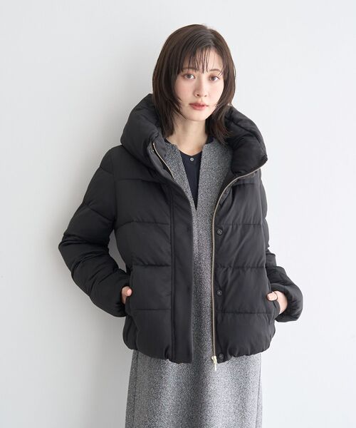 YECCA VECCA(イェッカヴェッカ)の「カチオンジャージーブルゾン(ブルゾン・レディース・グレイッシュベージュ/ブラック・FREE)」の12枚目の写真