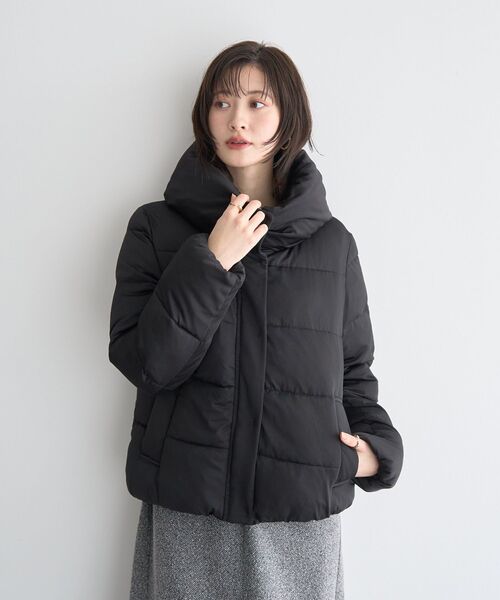 YECCA VECCA(イェッカヴェッカ)の「カチオンジャージーブルゾン(ブルゾン・レディース・グレイッシュベージュ/ブラック・FREE)」の13枚目の写真