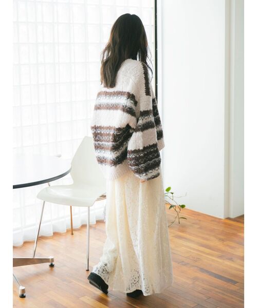 Ungrid（アングリッド）の「バテン起毛レースキャミワンピース（ワンピース・レディース・オフホワイト/ブラック/イエロー・FREE）」の15枚目の写真