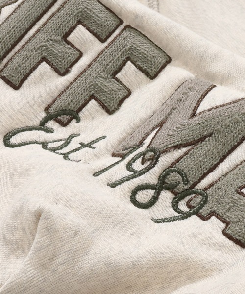 KRIFF MAYER（クリフメイヤー）の「【伸縮性･ストレッチ】のび~る裏毛フード刺繍パーカー（パーカー・メンズ・ブルー/オートミール/チャコール/カラフル・X-LARGE/LARGE/MEDIUM）」の19枚目の写真