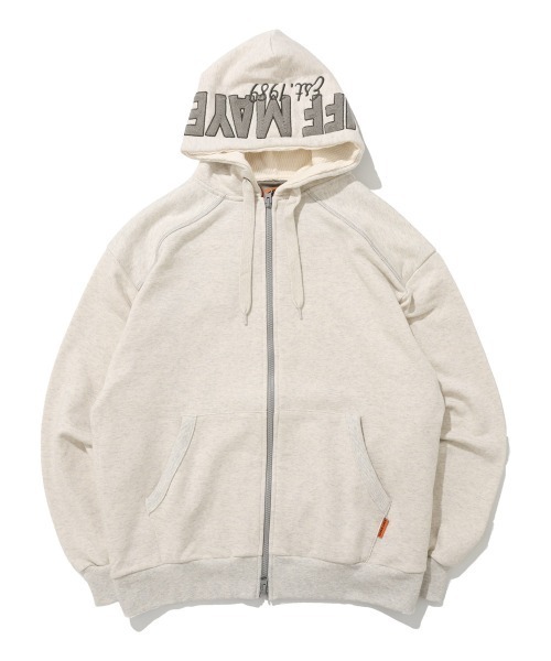 KRIFF MAYER（クリフメイヤー）の「【伸縮性･ストレッチ】のび~る裏毛フード刺繍パーカー（パーカー・メンズ・ブルー/オートミール/チャコール/カラフル・X-LARGE/LARGE/MEDIUM）」の12枚目の写真