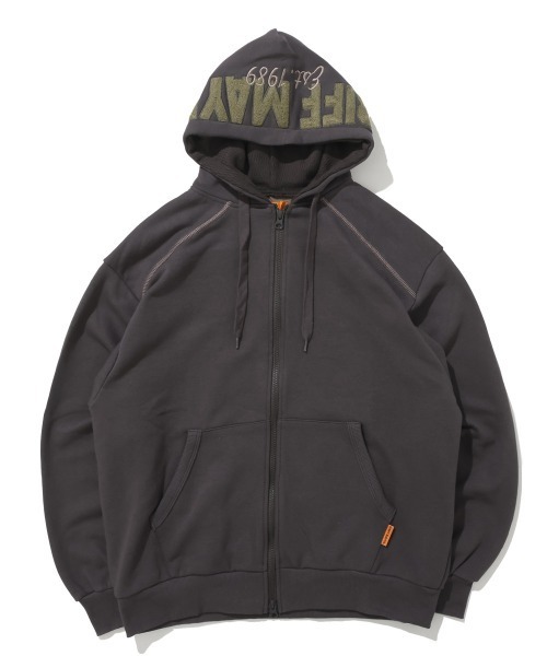 KRIFF MAYER（クリフメイヤー）の「【伸縮性･ストレッチ】のび~る裏毛フード刺繍パーカー（パーカー・メンズ・ブルー/オートミール/チャコール/カラフル・X-LARGE/LARGE/MEDIUM）」の13枚目の写真