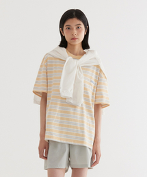 マルチストライプTシャツ Yellow