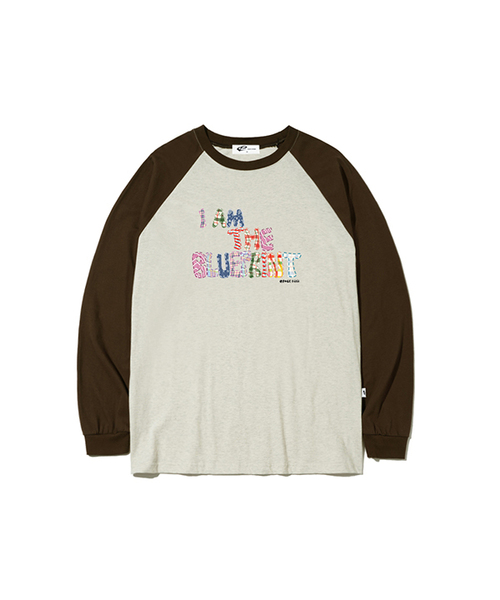 PAGESIISII（ページシシ）の「アイアムパッチプリントオーバーサイズロングスリーブ[3カラー]（Tシャツ/カットソー・レディース・ホワイト/ネイビー/ブラウン・MEDIUM/LARGE）」の2枚目の写真