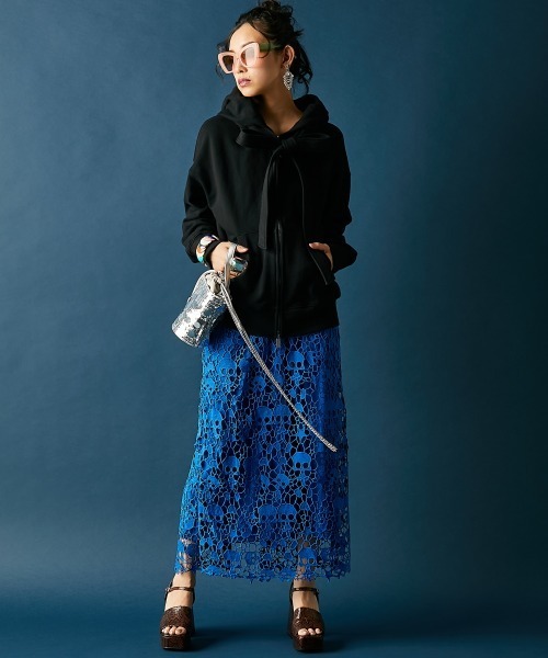 GEVS.(ジェイヴィス)の「モチーフレースタイトスカート<大きいサイズ有>GEVS.(スカート・レディース・ブラック/ブルー・5L/4L/3L/LL/L/M)」の20枚目の写真